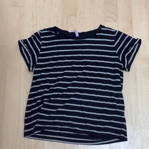 Black short sleeve shirt with stripes!